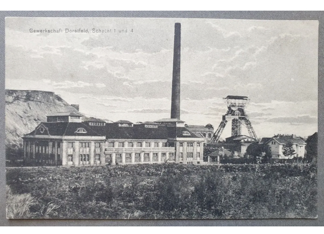 Postkarte Zeche Dorstfeld 1:4 Zeche 1/4 Dortmund Dorstfeld